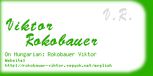viktor rokobauer business card